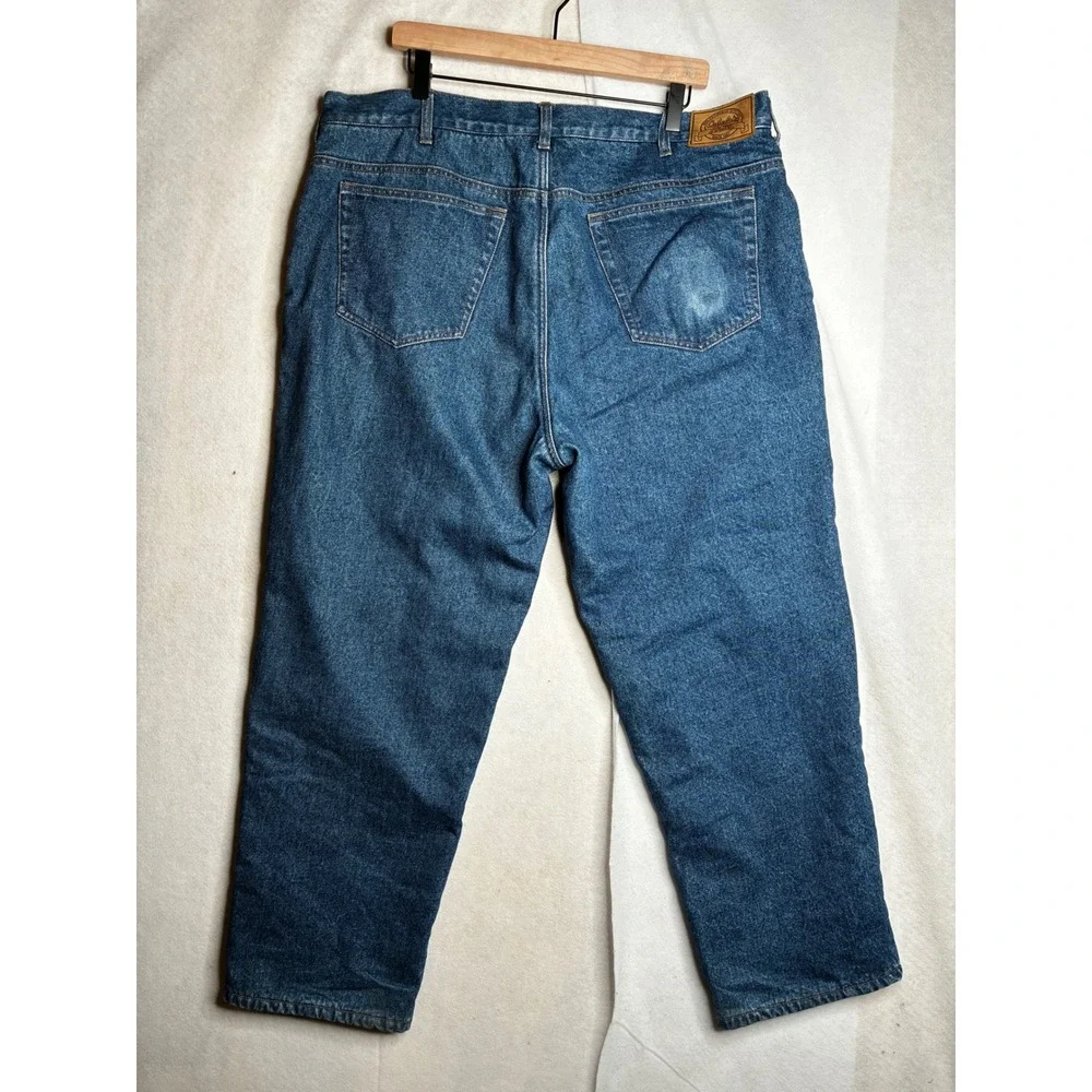 Cabelas‎ Fleece Lined Jeans Mens 40x30 Blue Denim Insulated Outdoor Pants 40x29